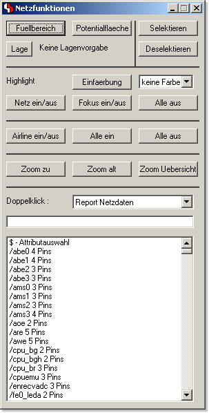 BAE Version 7.0: Layouteditor: Netzassistent - permanent ge&ouml;ffneter Dialog mit netzspezifischen Funktionen